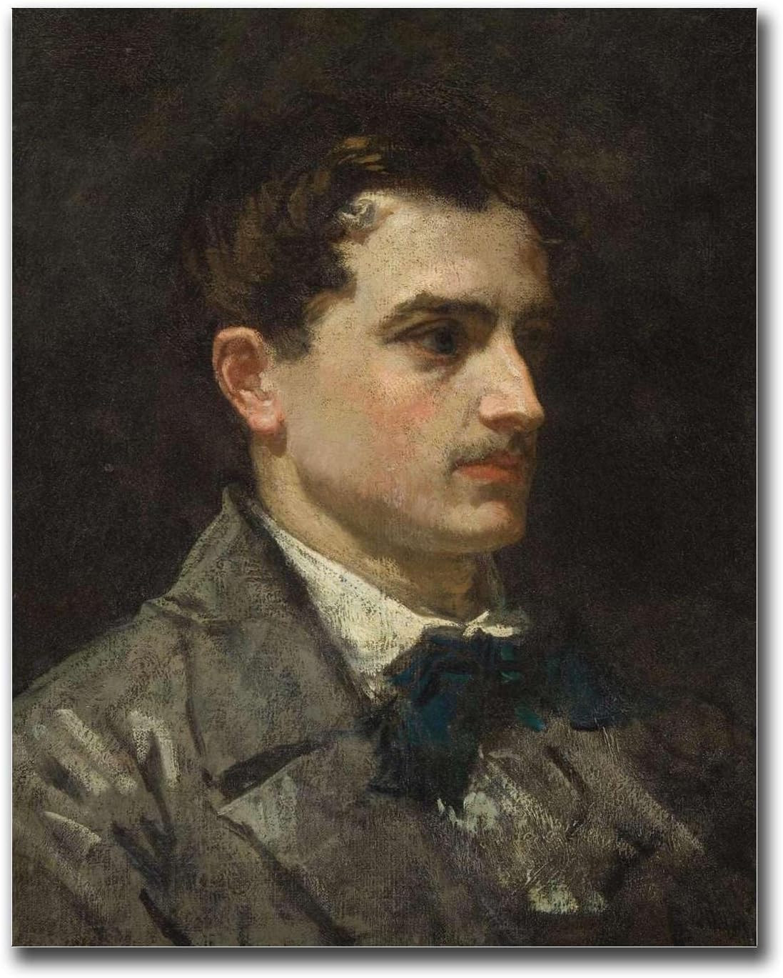 HSCFWYLN Poster Wall Art Print Vintage Painting Gentleman Portrait Antique Rustic Man Victorian Print Modern Home and Bedroom Decoration 12x18inch | Amazon (US)