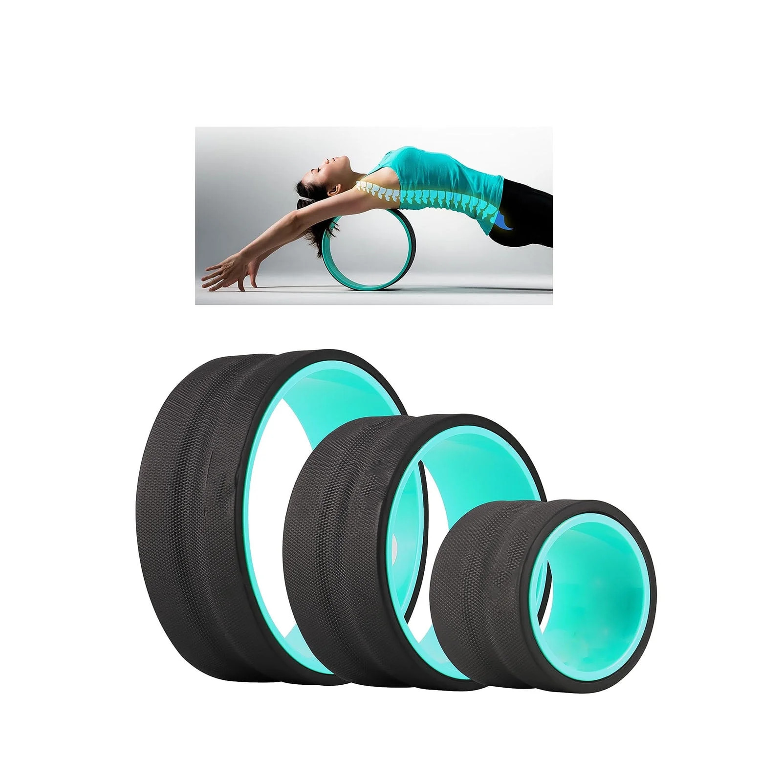 Back Roller Wheel - Yoga Wheel for Back Pain Relief, Deep Tissue Massage & Stretching, Foam Rolle... | Walmart (US)