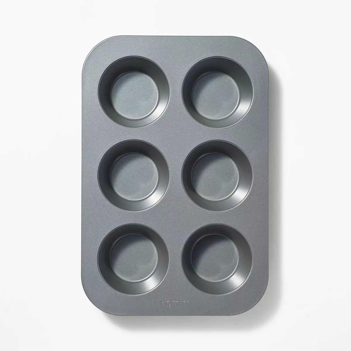 6ct Nonstick Aluminized Steel Jumbo Muffin Pan Gray - Figmint\u2122: Large Cupcake Tin, Dishwashe... | Target