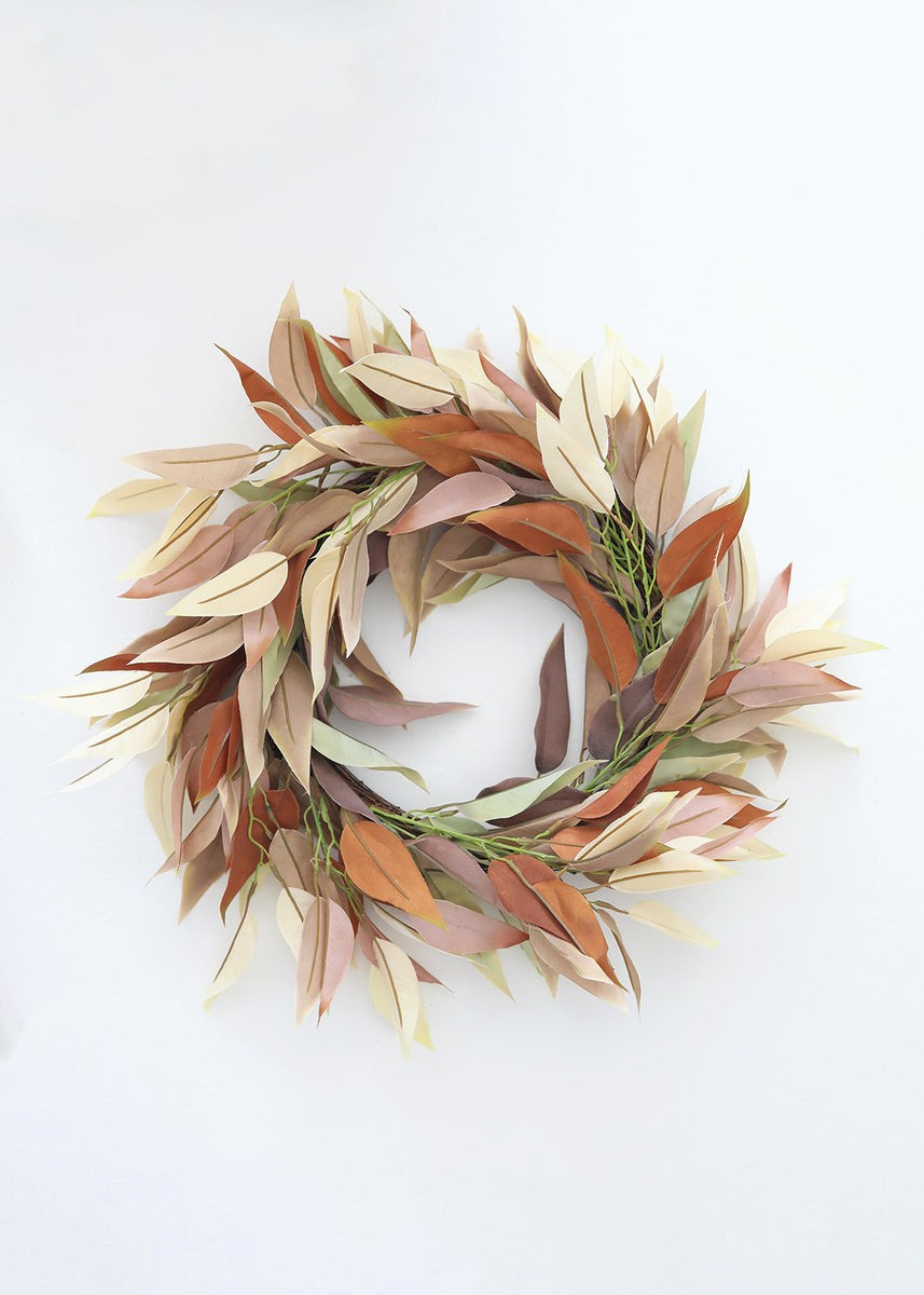 Artificial Fall Eucalyptus Wreath - 18 | Afloral (US)