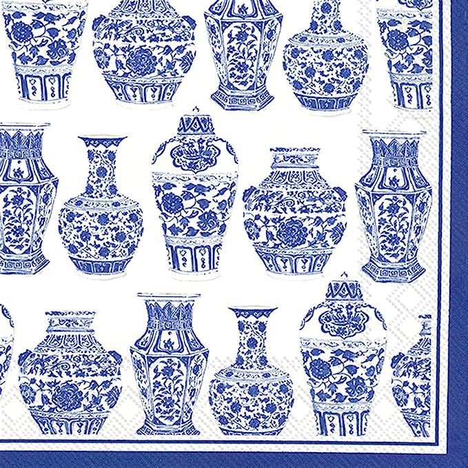 Boston International IHR Rosanne Beck Collections Cocktail Beverage Paper Napkins, 5" x 5", Blue ... | Amazon (US)
