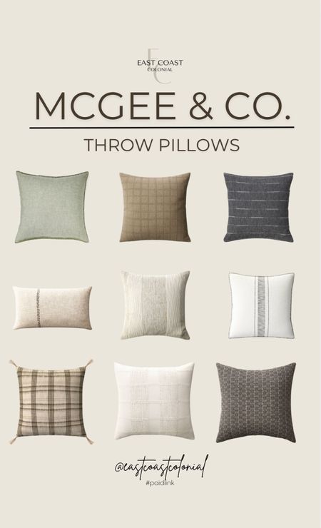 McGee & Co. throw pillows, all from Target.





Throw pillows, decor pillows, McGee and co throw pillows, accent pillows, home decor

#LTKHome #LTKStyleTip