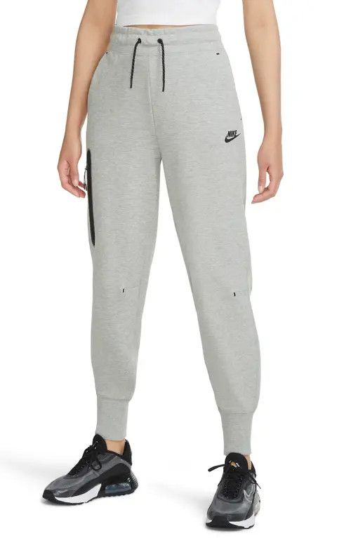 Nike Tech Fleece Joggers in Dark Grey Heather/Black at Nordstrom, Size Large | Nordstrom