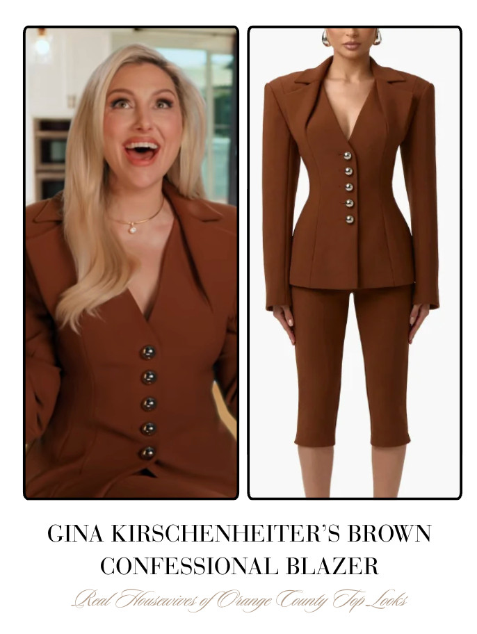 Gina Kirschenheiter's Brown Confessional Blazer 

 