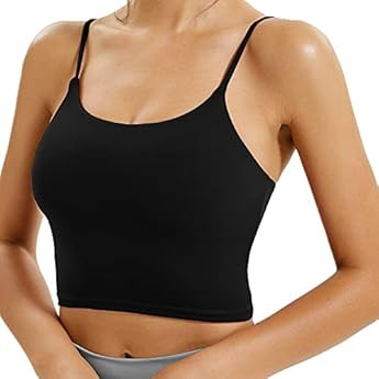 ECOPARTY Sports Bras for Women Quick-Dry Padded Wirefree Workout Crop Cute Tank Tops Camisole Yog... | Amazon (US)