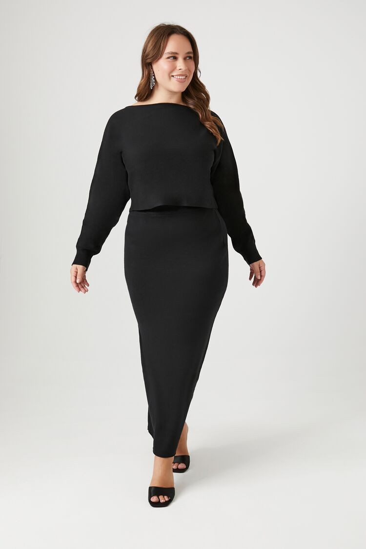 Plus Size Sweater-Knit Top & Maxi Skirt | Forever 21 | Forever 21 (US)