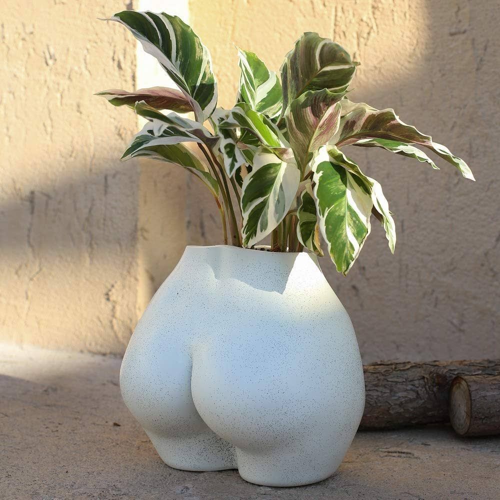 FROZZUR Body Plant Pot Butt Vase, Female Flower Pots with Drainage Holes, Resin Planter Modern, M... | Amazon (US)