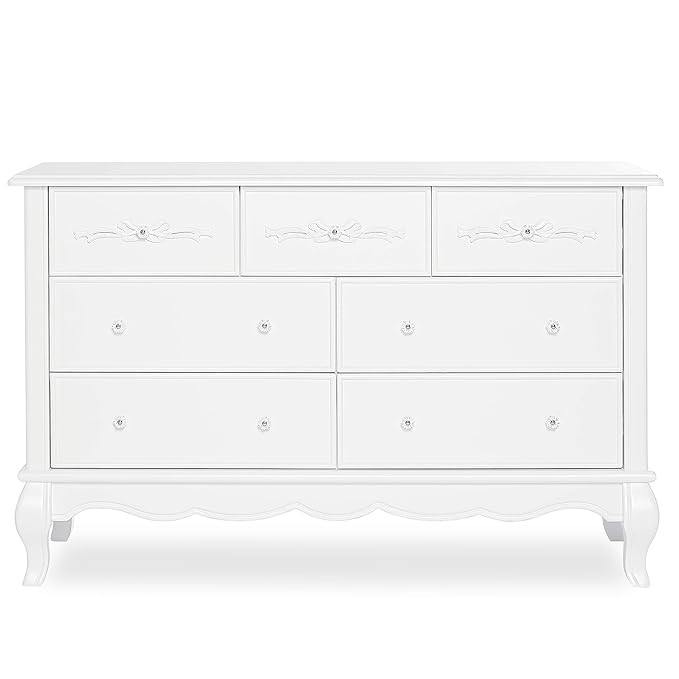 Evolur Aurora 7 Drawer Double Dresser, Frost | Amazon (US)