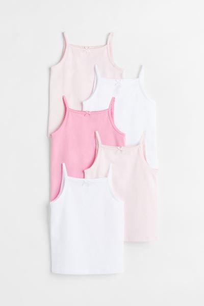 5-pack Jersey Tank Tops - Pink/strawberry - Kids | H&M US | H&M (US + CA)