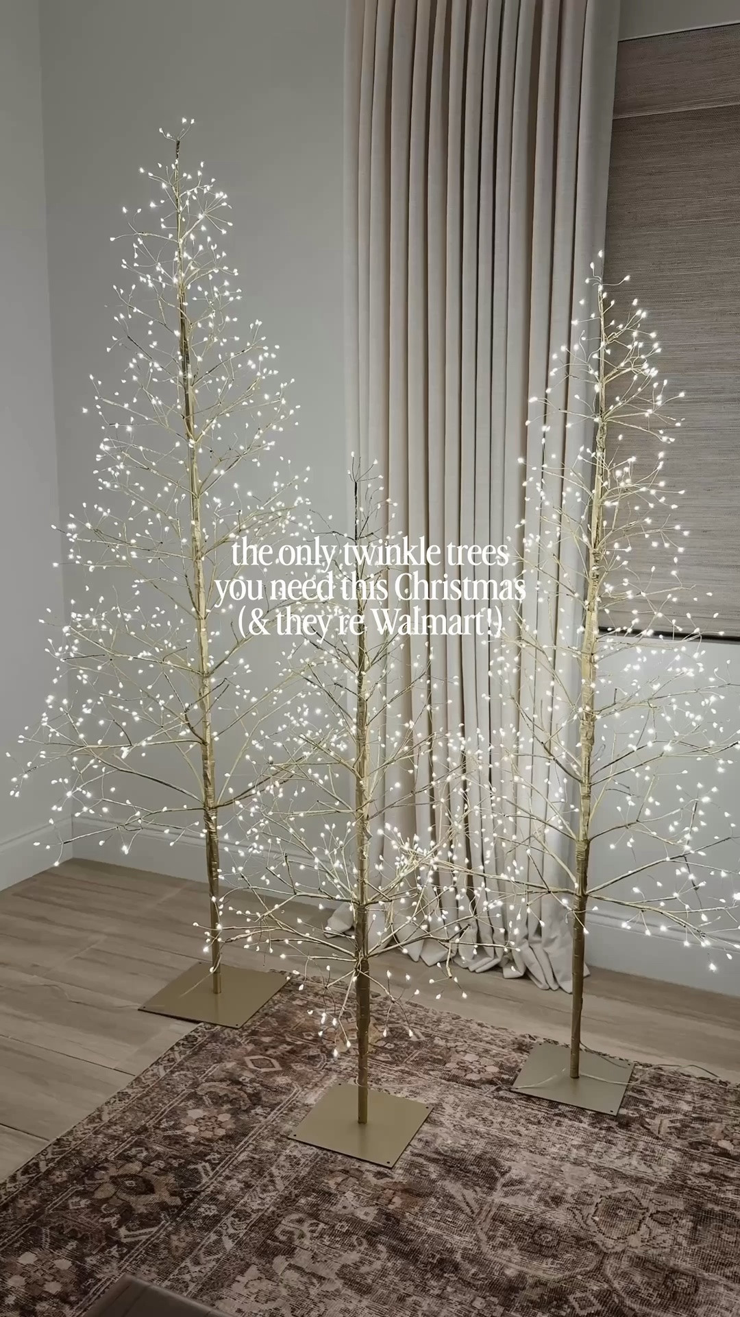 ✨ My viral Walmart twinkle trees are back for Christmas!
These stunning Walmart holiday trees sold out so fast last year and they give you all the cozy glow at a fraction of the cost of the designer ones-prettier, brighter, and so easy to style in any space.
They come in 3 sizes and all under $60!✨

#walmart #walmartfinds #holidaydecor #christmasdecor #Itkhome #Itkholiday #christmastree #christmasvibes #twinkletree

#LTKSeasonal #LTKHome