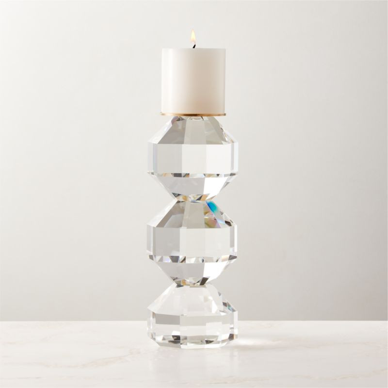 Fren Crystal Pillar Candle Holder Small | CB2 | CB2