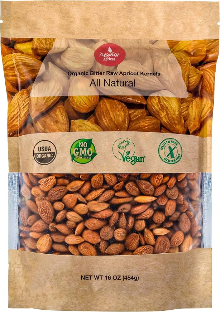 Mighty Apricot USDA Organic Bitter Apricot Kernels(1LB) 16oz, Natural Raw Bitter Apricot Seeds, V... | Amazon (US)
