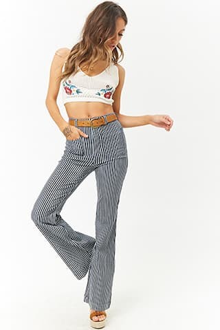 Striped Flare Jeans | Forever 21 (US)