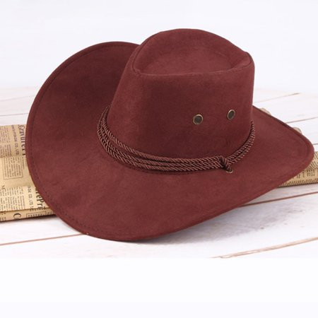 ANAJOY Hot Sales Sun Shield Cowboy Summer Casual Artificial Leather Hat Wide Edge Western | Walmart (US)