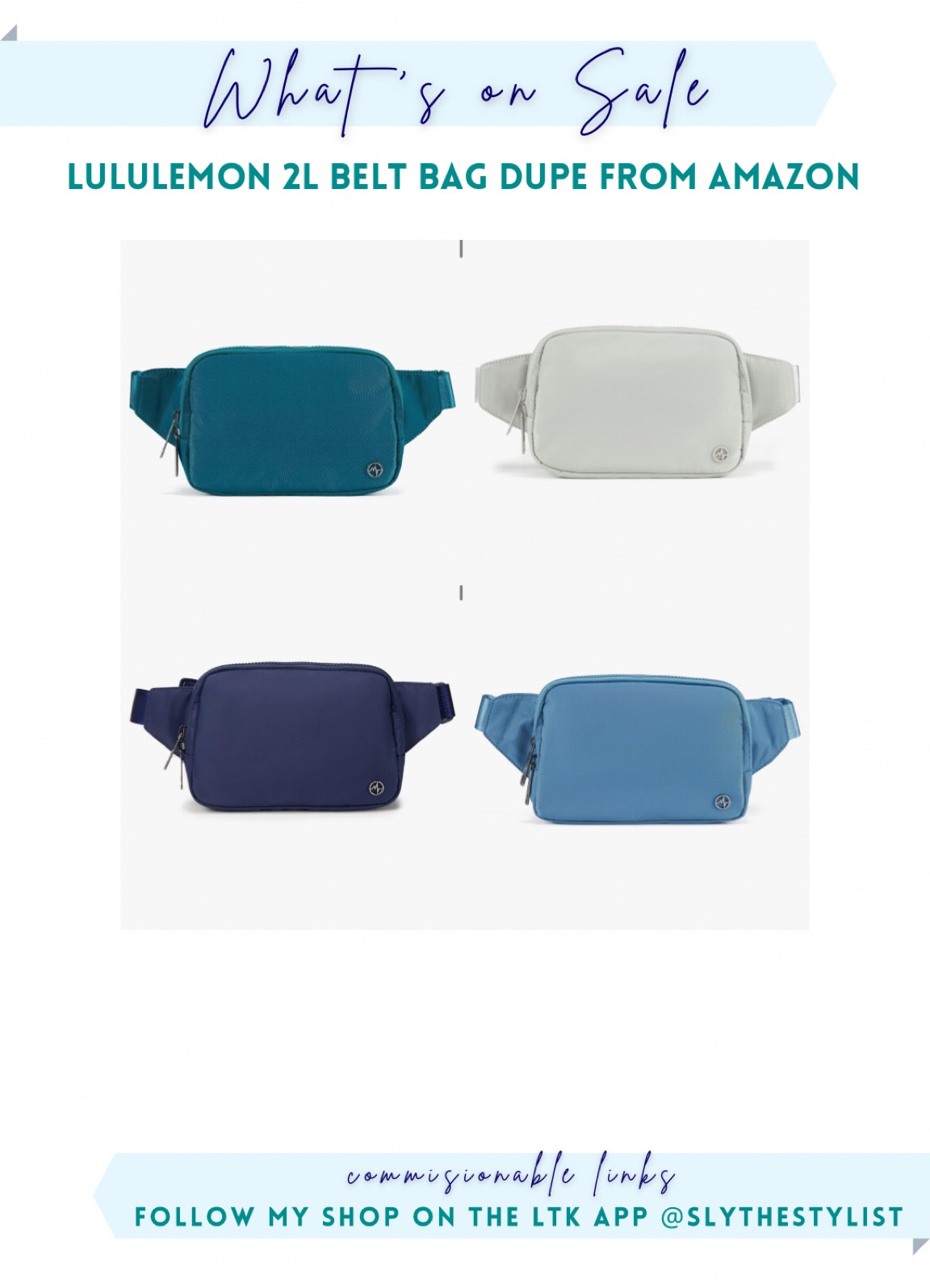 Pander 2L Belt Bag on Amazon

Lululemon 2L Belt Bag Dupe

I use this as an on-the-go baby diaper bag. Fits snacks, diaper, wipes, hand sanitizer, chapstick, phone, wallet/card holder

Navy, pale sage grey, seal grey, jungle green, teal, cornflower blue, aesthetic belt bag

#LTKfindsunder50 #LTKitbag #LTKtravel