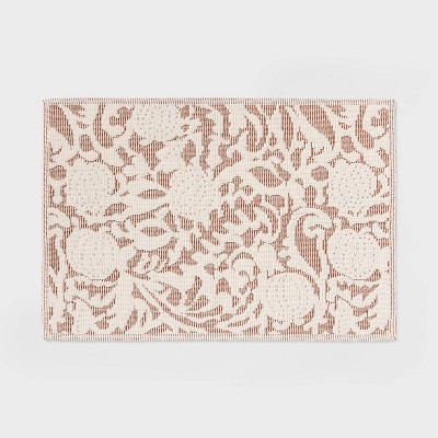 20"x30" Botanical Pumpkins Harvest Bath Rug Ivory/Brown - Threshold\u2122 | Target