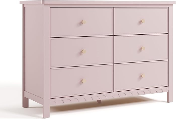 Graco Sasha 6 Drawer Dresser (Blush) – GREENGUARD Gold Certified, Wood Storage for Nursery or K... | Amazon (US)