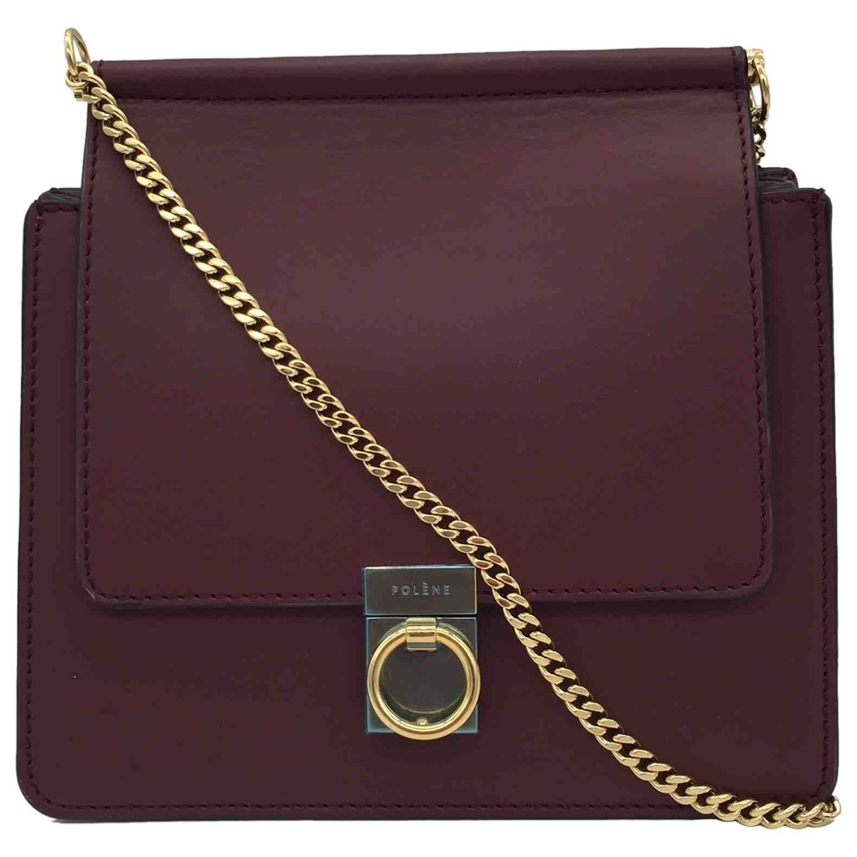 Polene Burgundy Leather Handbags | Vestiaire Collective (Global)