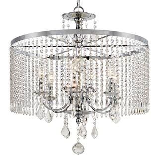 This item: Calisitti 6-Light Polished Chrome Chandelier with K9 Crystal Dangles | The Home Depot