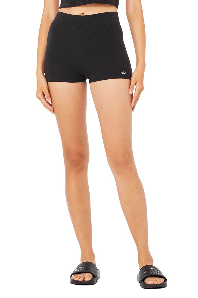 Micro Waffle Pleasant Boyshort | Alo Yoga