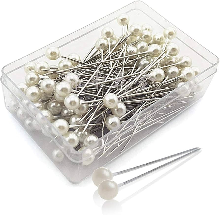 ULTNICE 100pcs Pearlized Ball Head Pins Straight Pins Sewing Pins for DIY Sewing Crafts | Amazon (US)