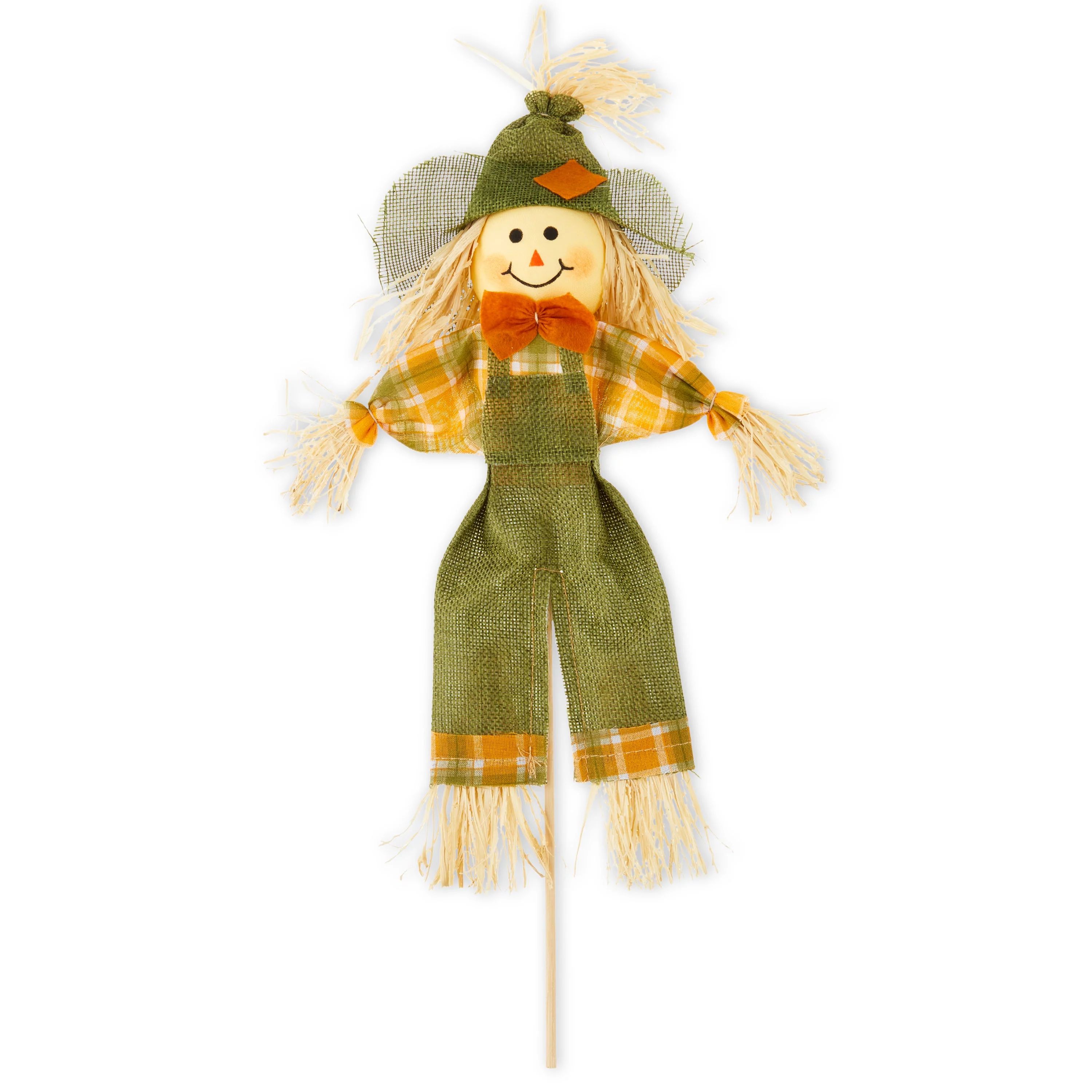 Harvest Scarecrow Pick Decoration, Multicolor, Fabric, 14", by Way To Celebrate | Walmart (US)