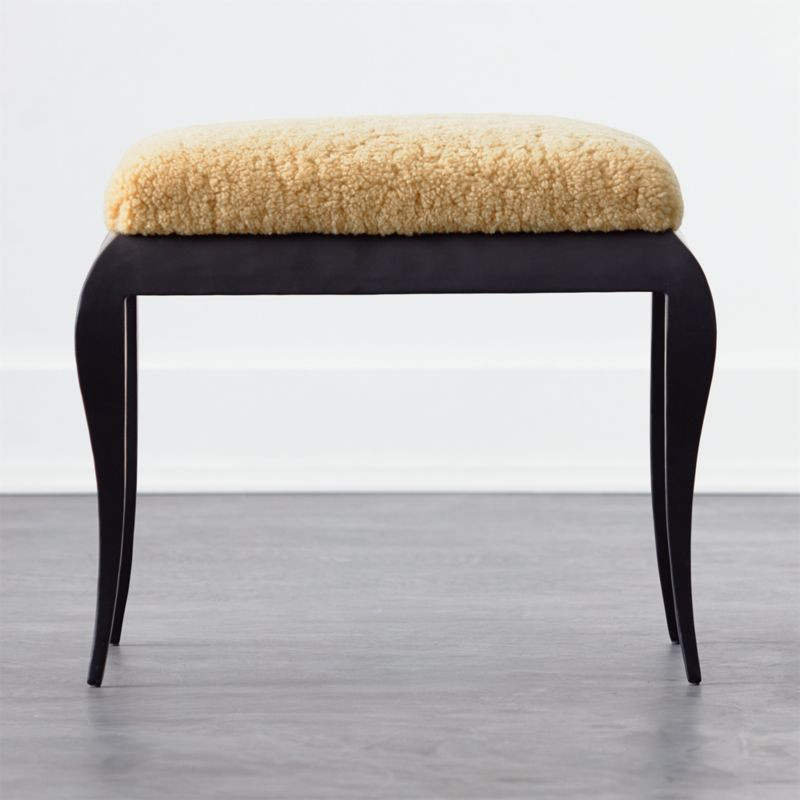 Adi Shearling Vanity Bench + Reviews | CB2 | CB2