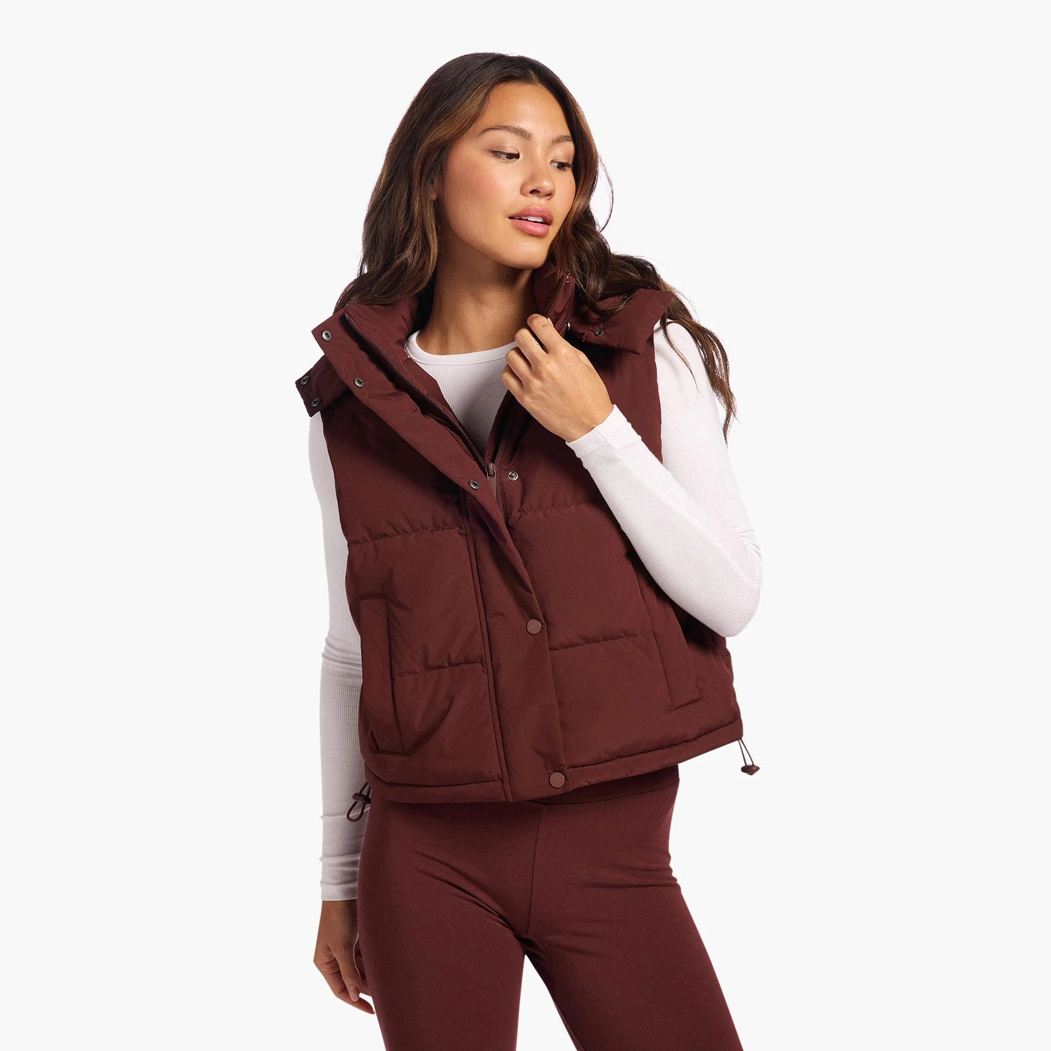 Peak Puffer Vest | Black Cherry | Nuuds US