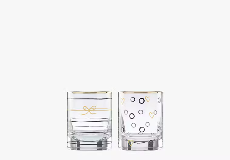 Good Times Doodle Away Double Old Fashioned Glass Set | Kate Spade (US)