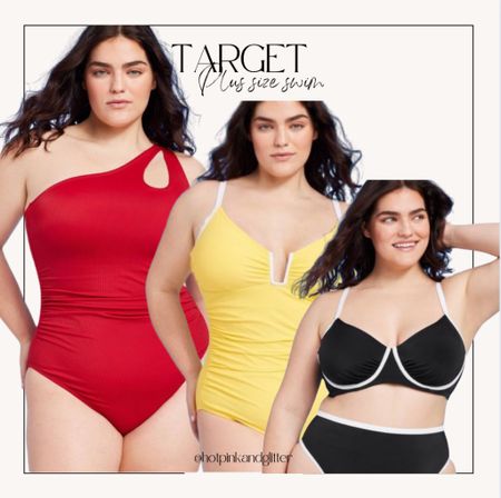 Plus size swimsuits at Target. One pieces, Bikinis and matching coverups 

#LTKplussize #LTKstyletip #LTKswim