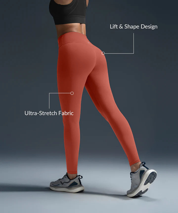 Echo High-Waisted Running Leggings 27" | Women's High Support Leggings - Yvette | Yvette Sports Development