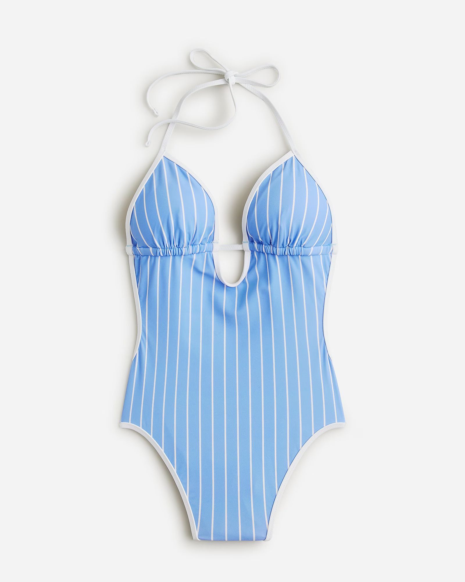 Cutout one-piece swimsuit in stripe | J.Crew US