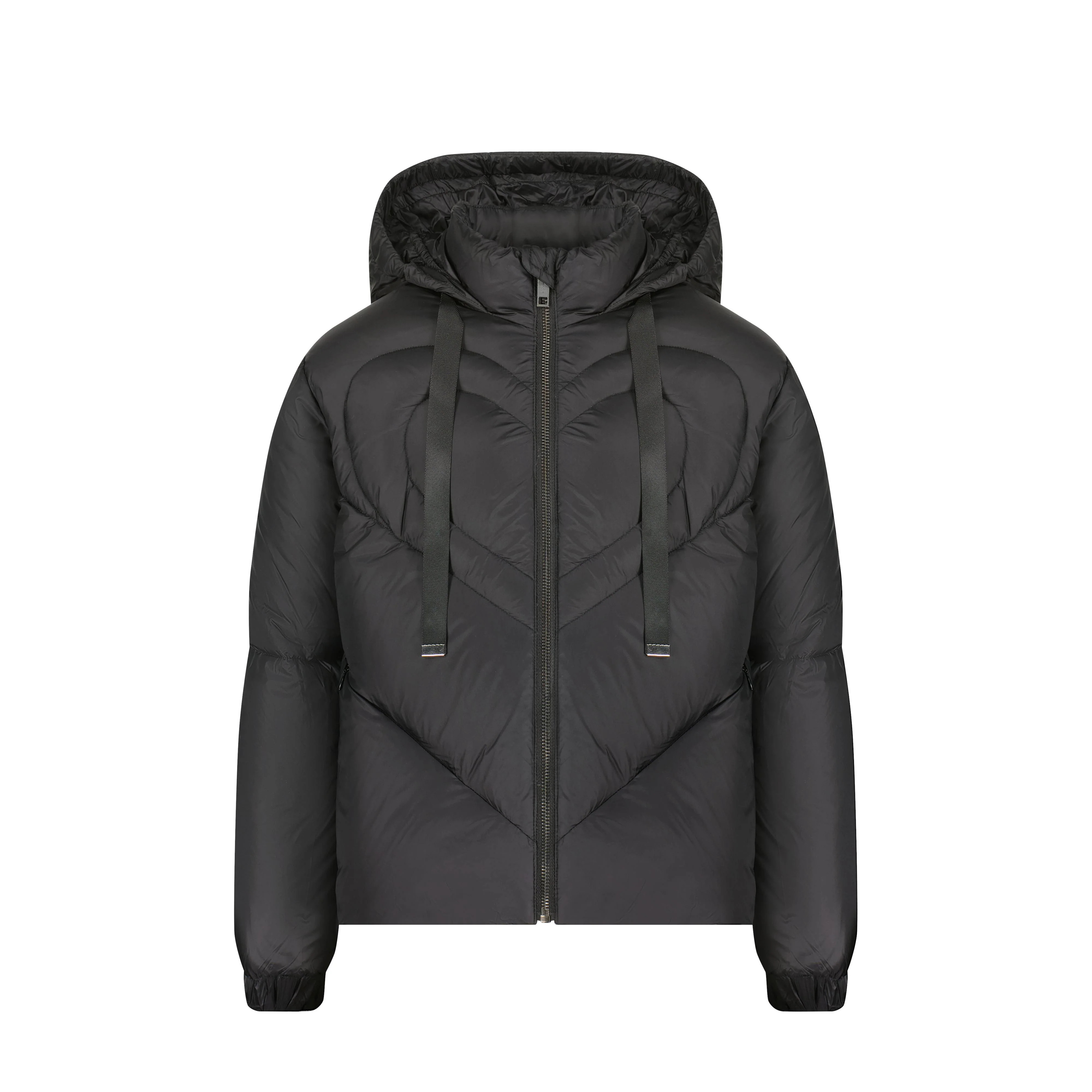 Girls Coat with Heart Quilting - Black 4y | Maisonette