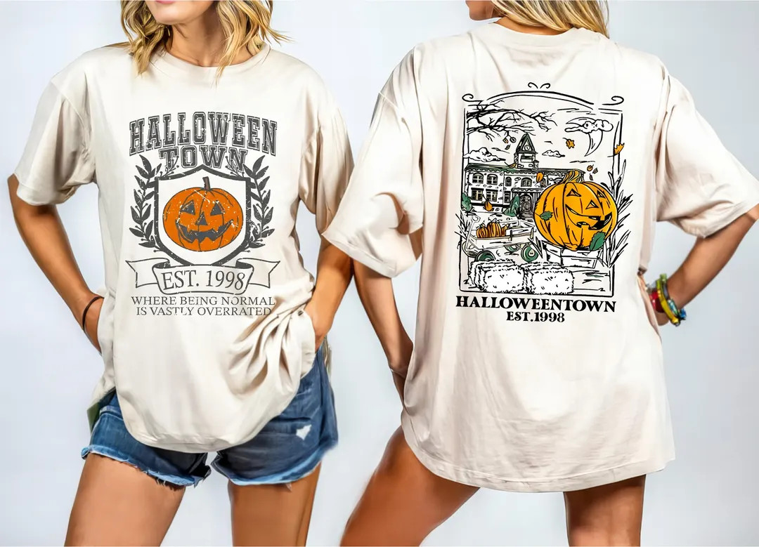 Comfort Colors® Vintage Halloweentown 1998 Tshirt, 2 Side Halloweentown University Shirt, Fall T... | Etsy (US)
