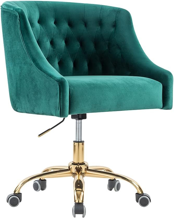 ATTICA Home Office Desk Chair Modern Velvet Office Computer Chair Height Adjustable Mid-Back Task... | Amazon (US)