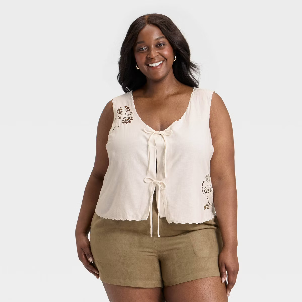 Women's Tie-Front Fashion Vest - Universal Thread™ | Target