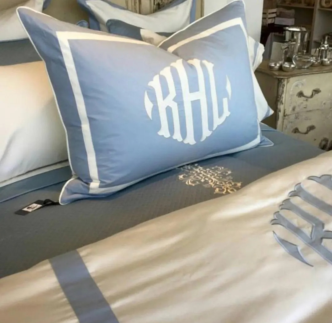 Monogram Applique Pillow Knightsbridge (various Colors/sizes Available) - Etsy | Etsy (US)