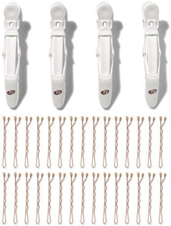 T3 Clip Kit with 4 Alligator Clips and 30 Rose Gold Bobby Pins | Amazon (US)