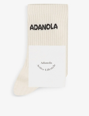 Logo-print ribbed cotton-blend socks | Selfridges