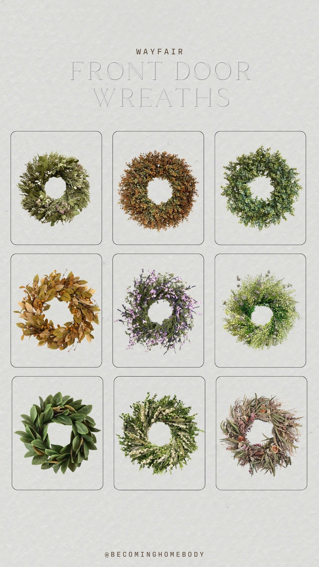 The prettiest front door wreaths from @Wayfair, for all seasons! I especially love the autumn ones this time of the year 🤎🍂

#LTKHome