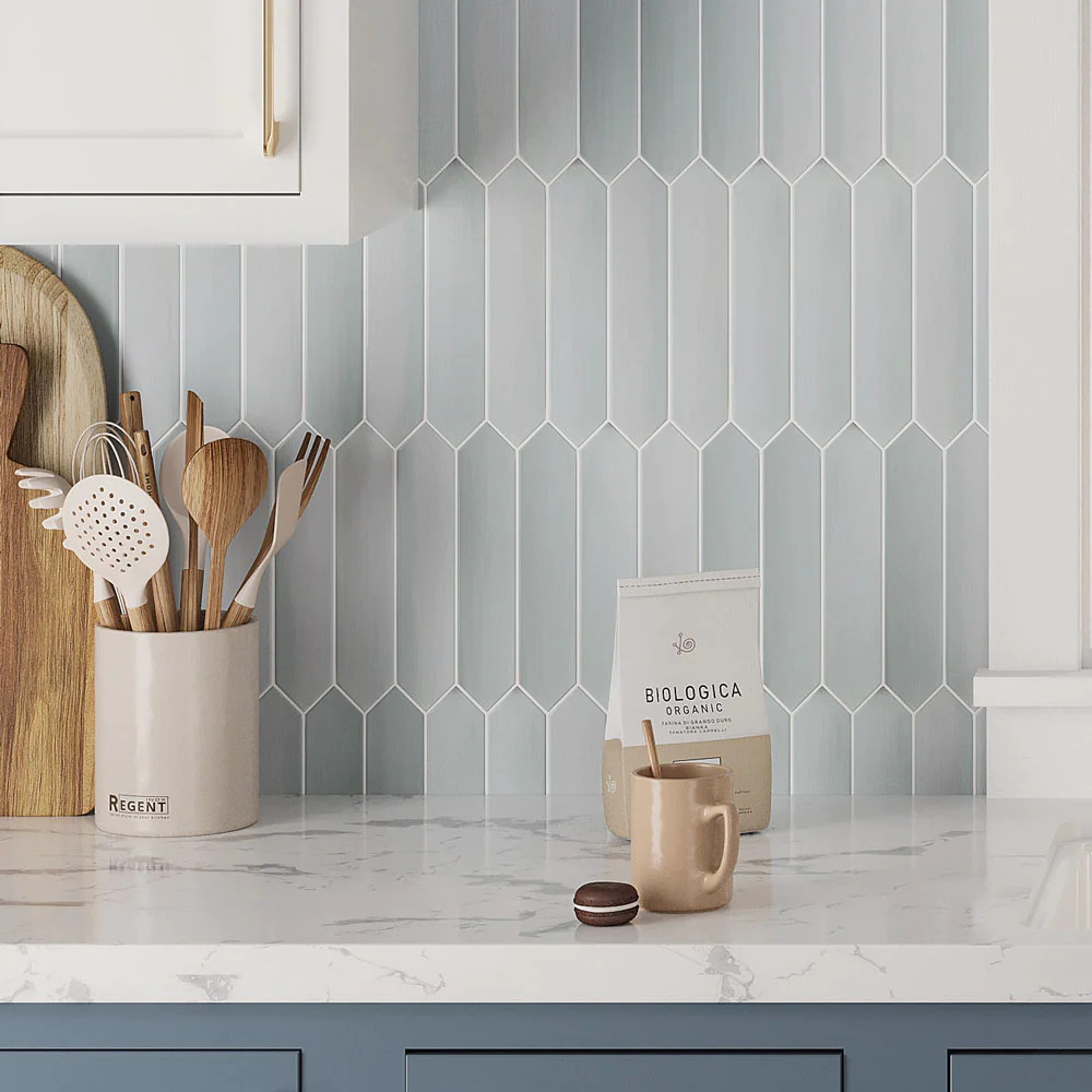 Palisades Blue Picket Ceramic Tile | Tile Club