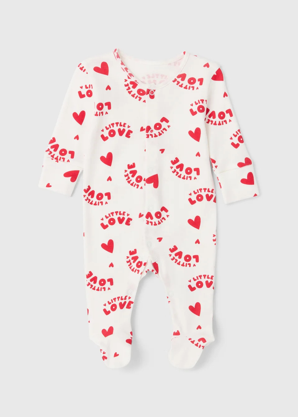 Baby Cream Little Love Sleepsuit (Newborn-18 Mths) - Newborn | Matalan (UK)