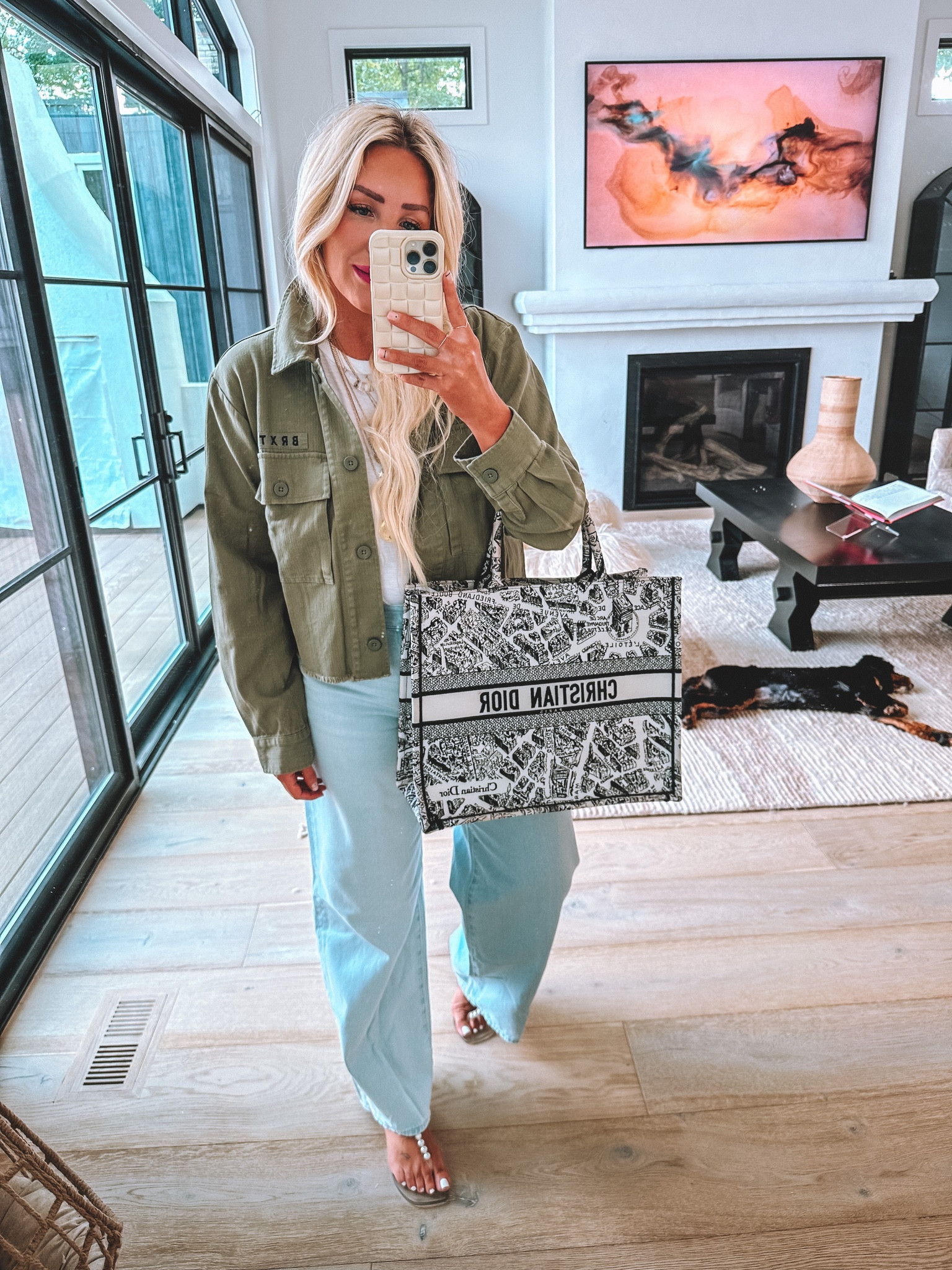 Wearing a medium in this super light weight perfect jacket! 