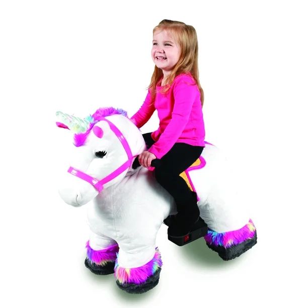 Stable Buddies6 Volt Stable Buddies Willow Unicorn Plush Ride-On by Dynacraft with Light Up Horn ... | Walmart (US)
