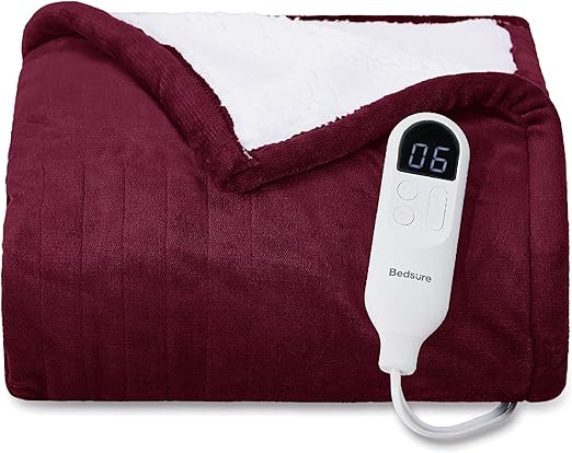 Bedsure Heated Blanket Throw Blanket - Fast Heating Electric Blanket, Soft Flannel Heated Throw w... | Amazon (US)