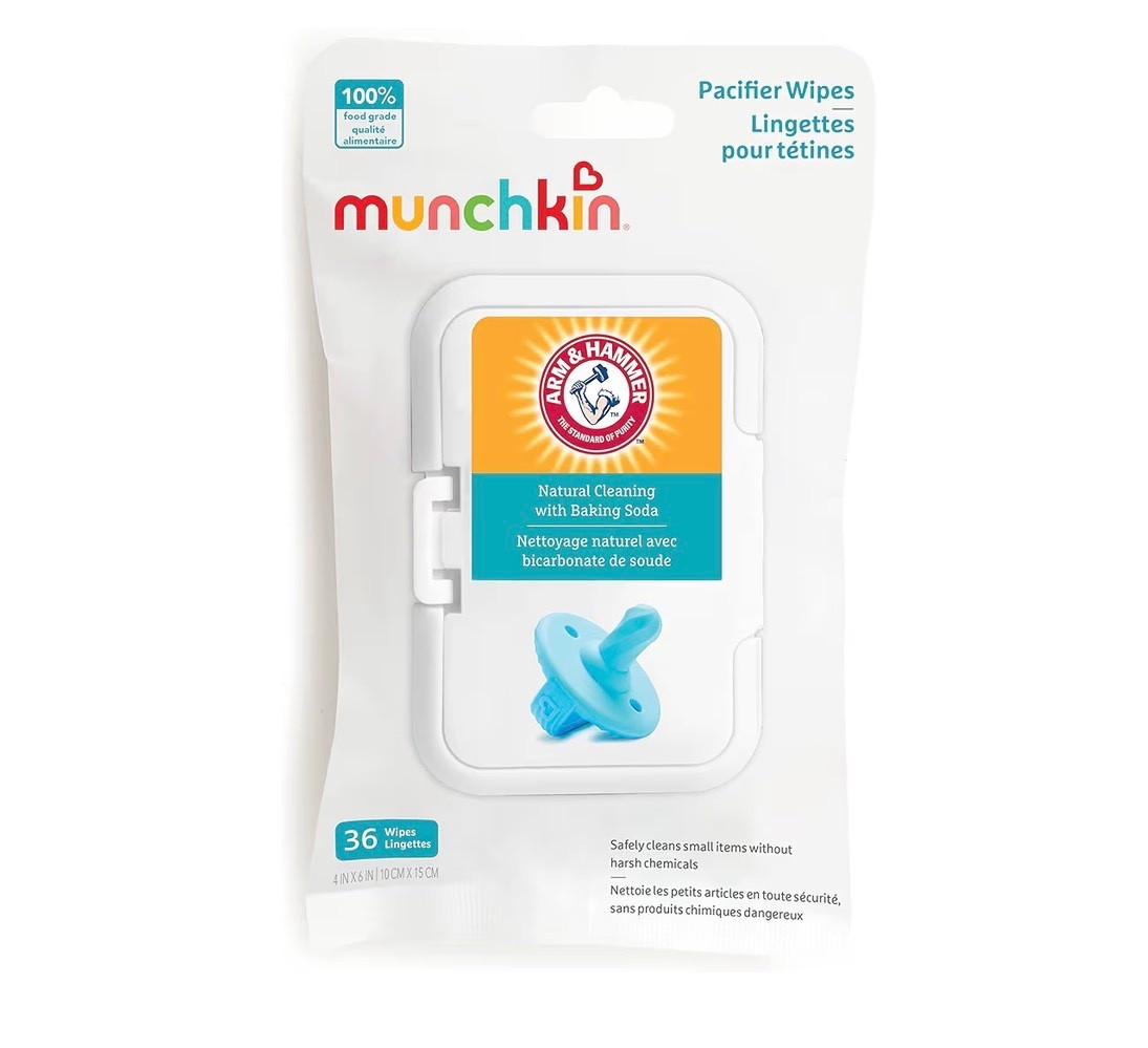 Munchkin Arm & Hammer Pacifier Wipes - Safely Cleans Breast Pump Parts and Feeding Essentials for Baby and Toddler, 1 Pack, 36 Wipes

#LTKKids #LTKBaby #LTKmomlife