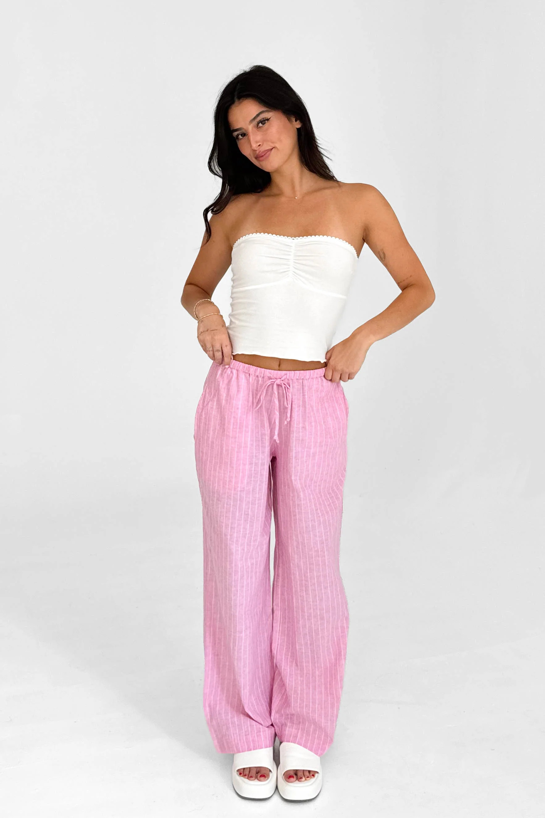 Sunset Stroll Pants in Pink | Grey Bandit