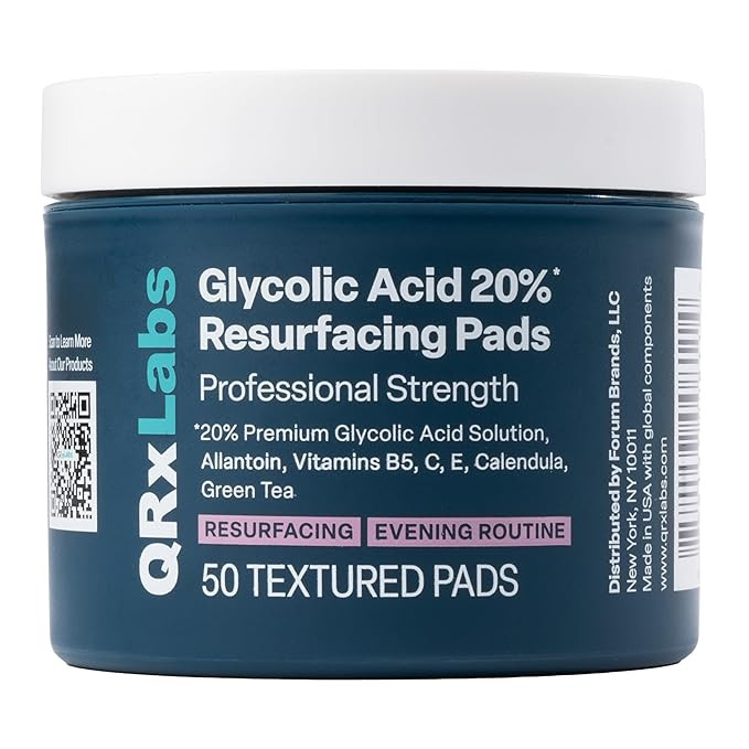Glycolic Acid 20% Resurfacing Pads for Face & Body with Vitamins B5, C & E, Green Tea, Calendula,... | Amazon (US)