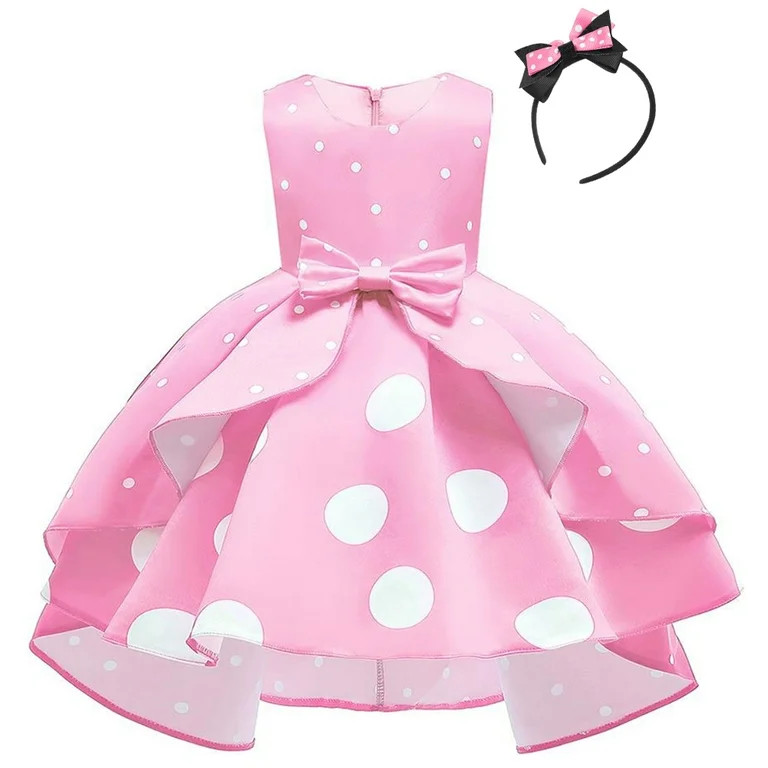 IBTOM CASTLE Toddler Baby Girl Polka Dots Mini Tutu Dress Mouse Ears Princess Costume Kids Birthd... | Walmart (US)