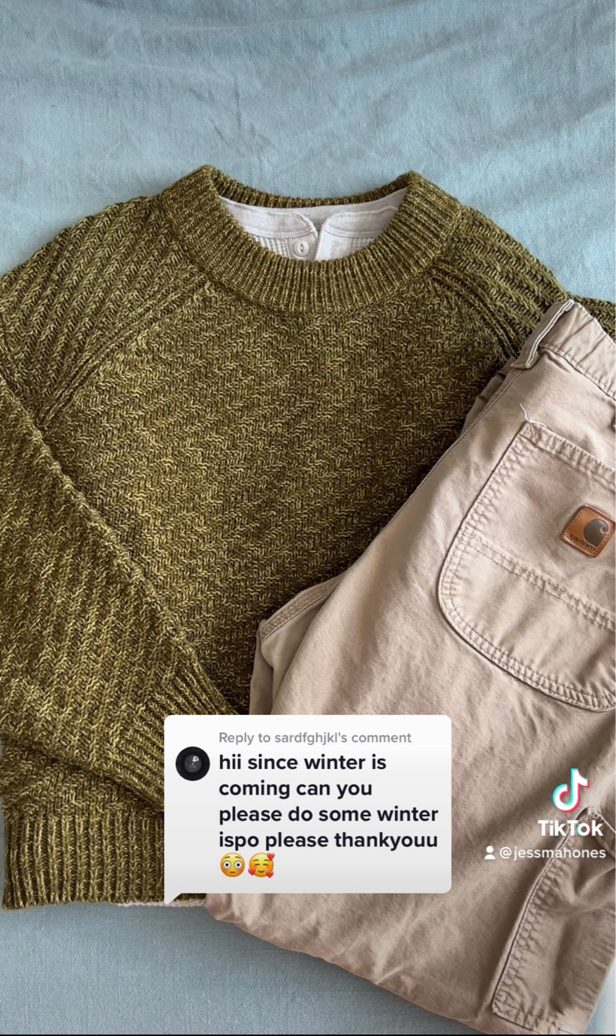 5th fit from winter tiktok ❄️❄️
MY SIZES:
• undershirt: M
• sweater: M
• pants: mens 32x30

#LTKHoliday #LTKSeasonal #LTKunder100